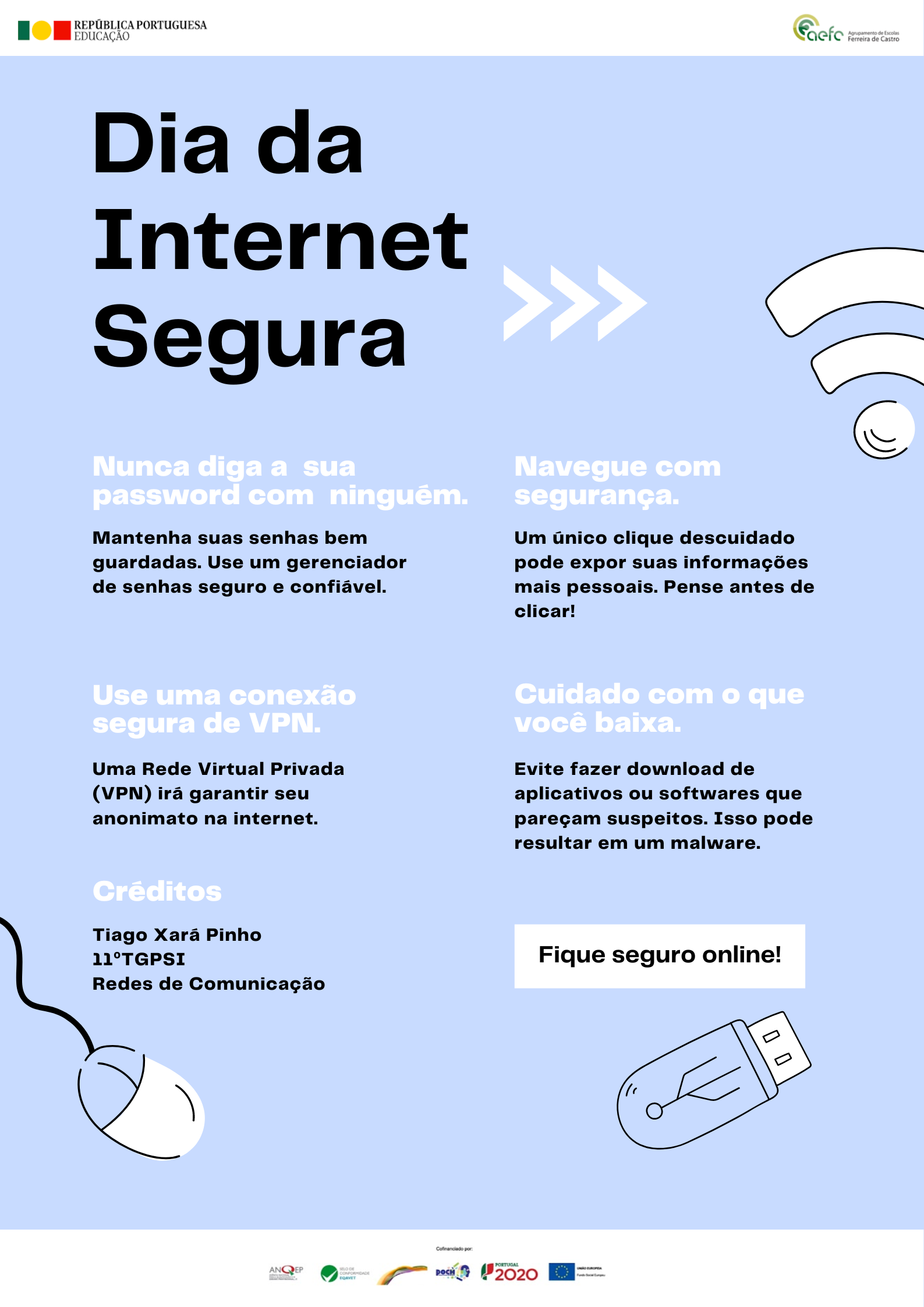 Mirtilo Ilustração Utilitário Cartaz de Segurança da Internet